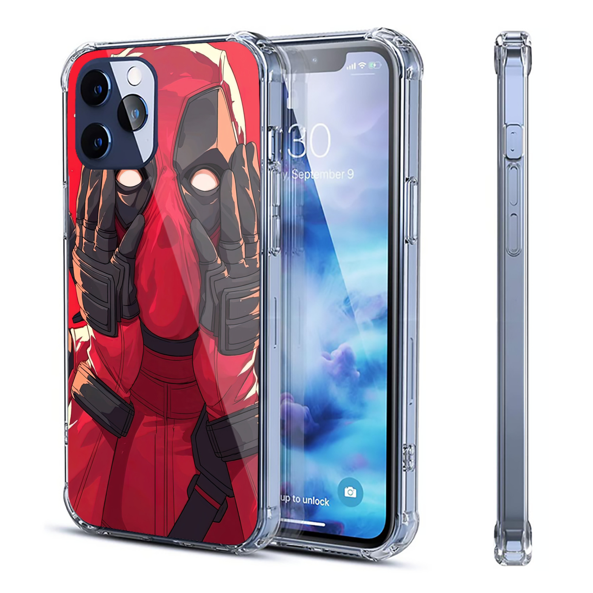 （画像用） Deadpool デッドプール 【iPhone 12シリーズ対応】透明スマホケース（クリアソフトケース）